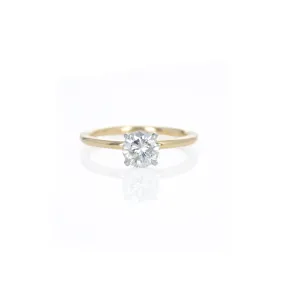 1.02 Carat Round Brilliant Diamond Hidden Halo Engagement Ring