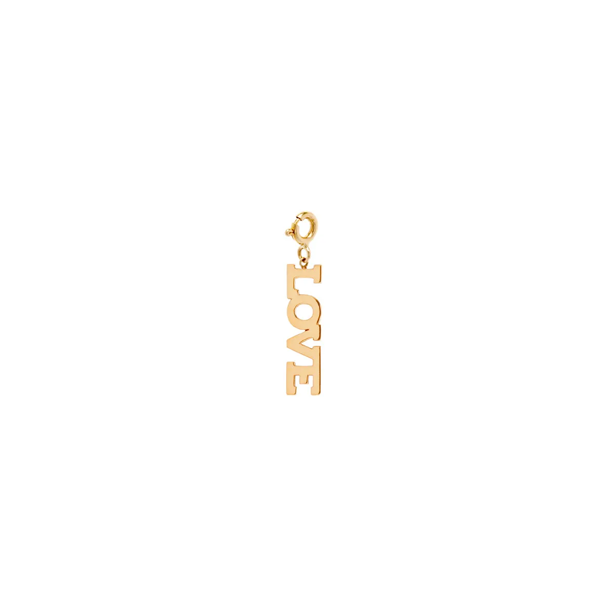 14k Single 4 Letter Charm Pendant