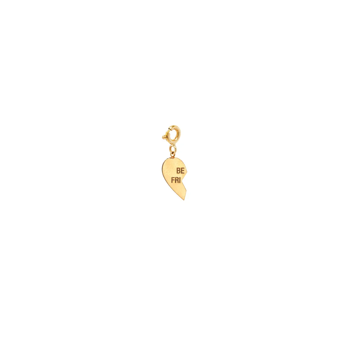 14k Single Midi Bitty Left Split Heart BFF Charm