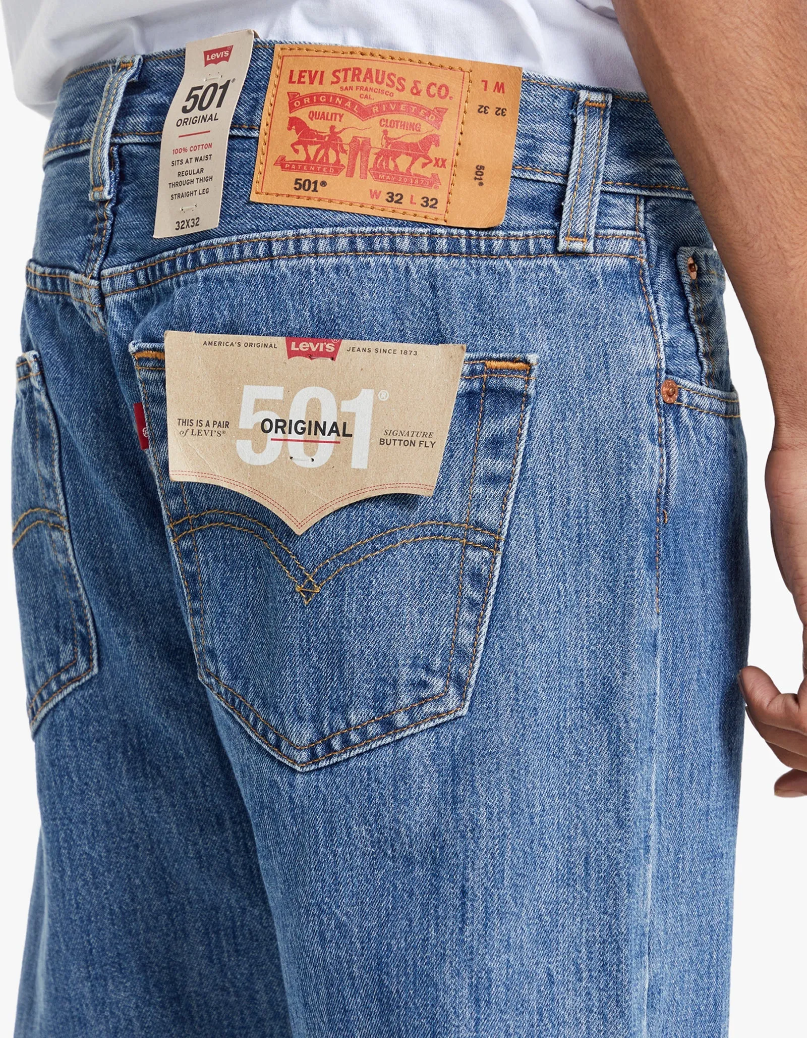 501 Levis Original - Medium Stonewash