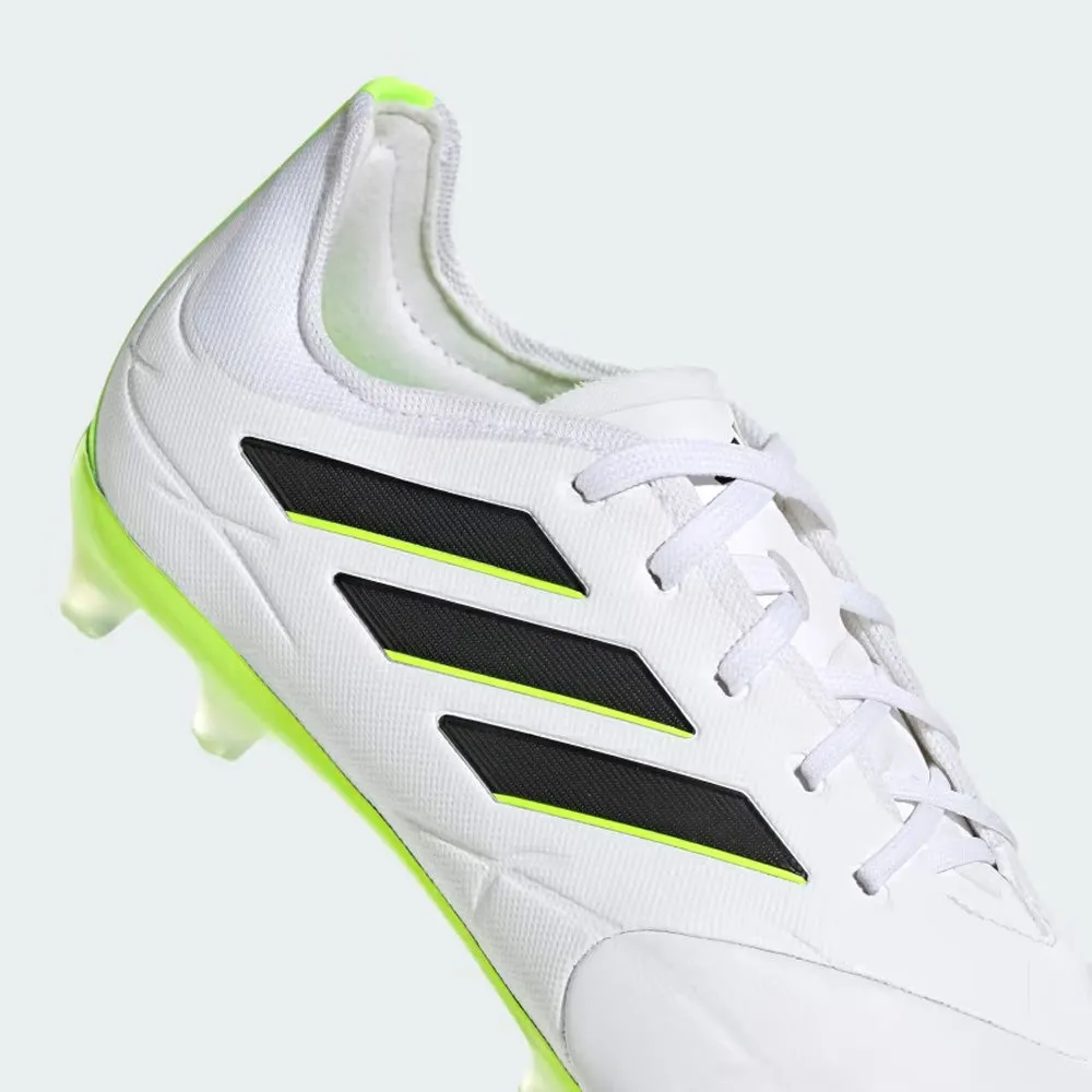 Adidas Copa Pure II.1 FG Jnr Football Boots (White/Black/Lucid Lemon)