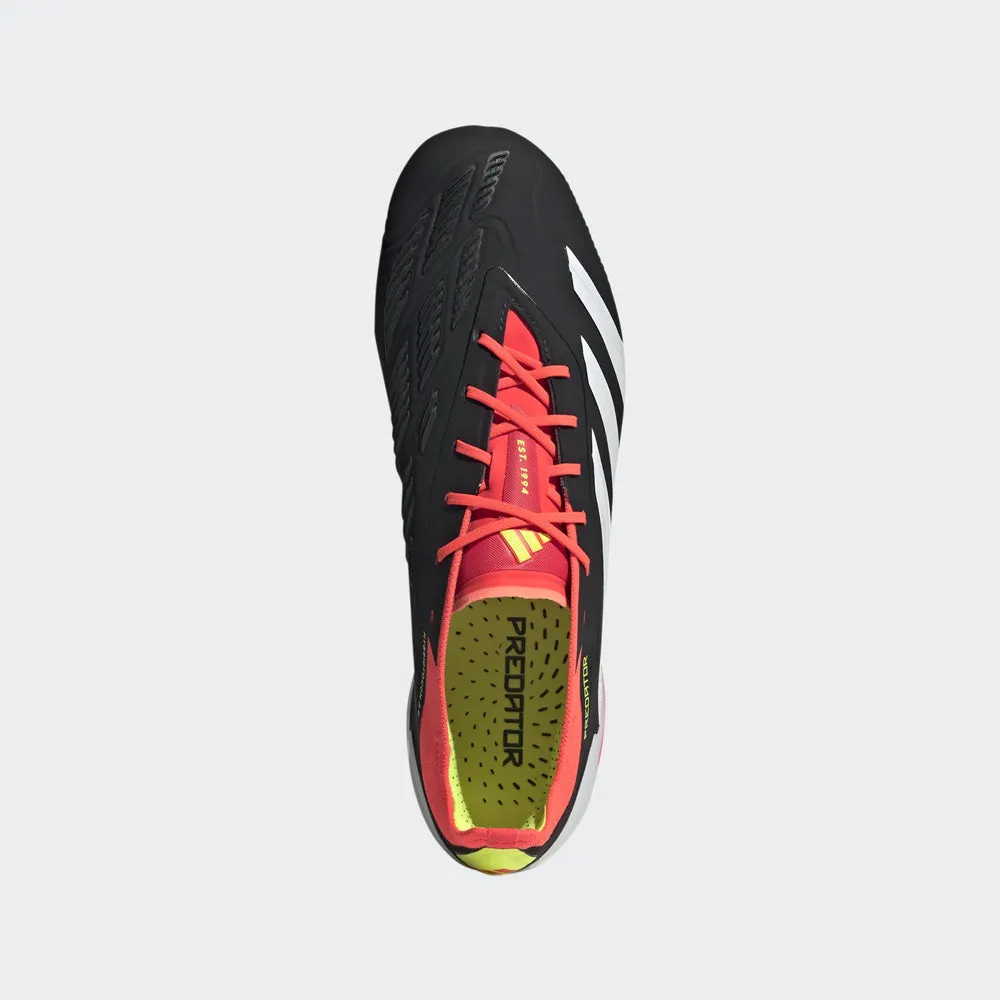 Adidas Predator Elite Low FG Football Boots (Black/White/Solar Red)