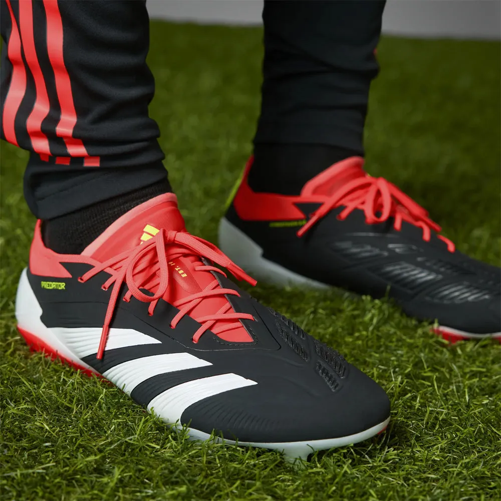 Adidas Predator Elite Low FG Football Boots (Black/White/Solar Red)