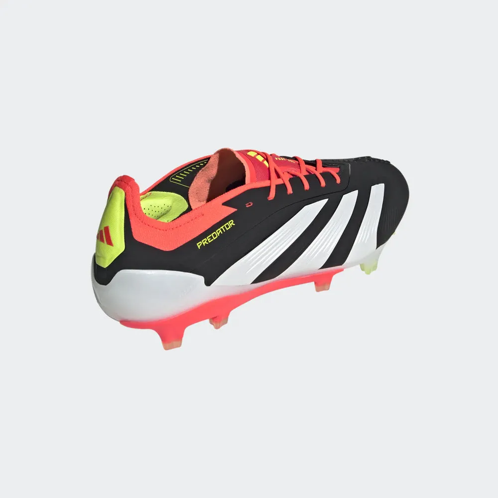 Adidas Predator Elite Low FG Football Boots (Black/White/Solar Red)