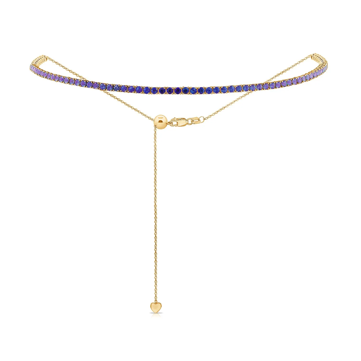 Adjustable Bolo Gemstone Tennis Choker