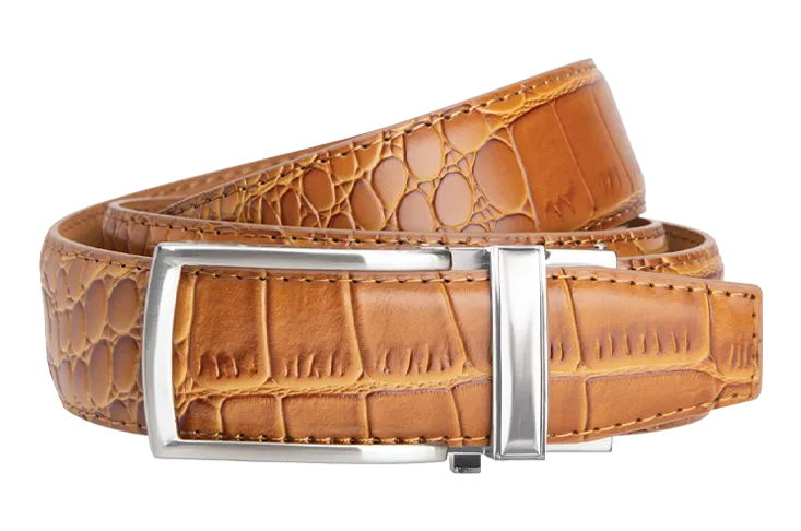 Alligator Tan V2, 1 3/8 Strap, Dress Belt