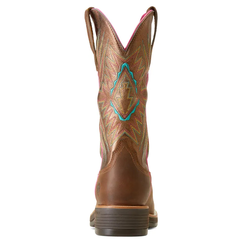 'Ariat' Women's 11 Ridgeback Western Square Toe - Distressed Tan / Bridle Tan