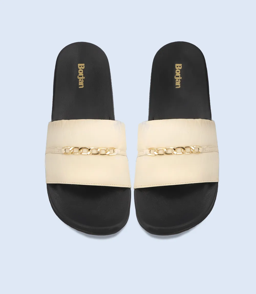 BW10038-Beige-Women Casual Slipper