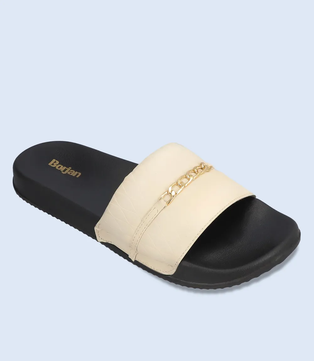 BW10038-Beige-Women Casual Slipper