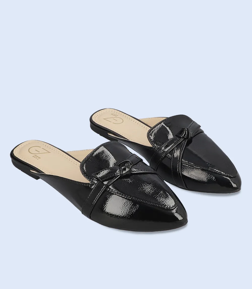 BW10053-BLACK-Women Mule