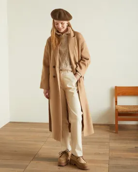 Camel handmade long coat by YERSE