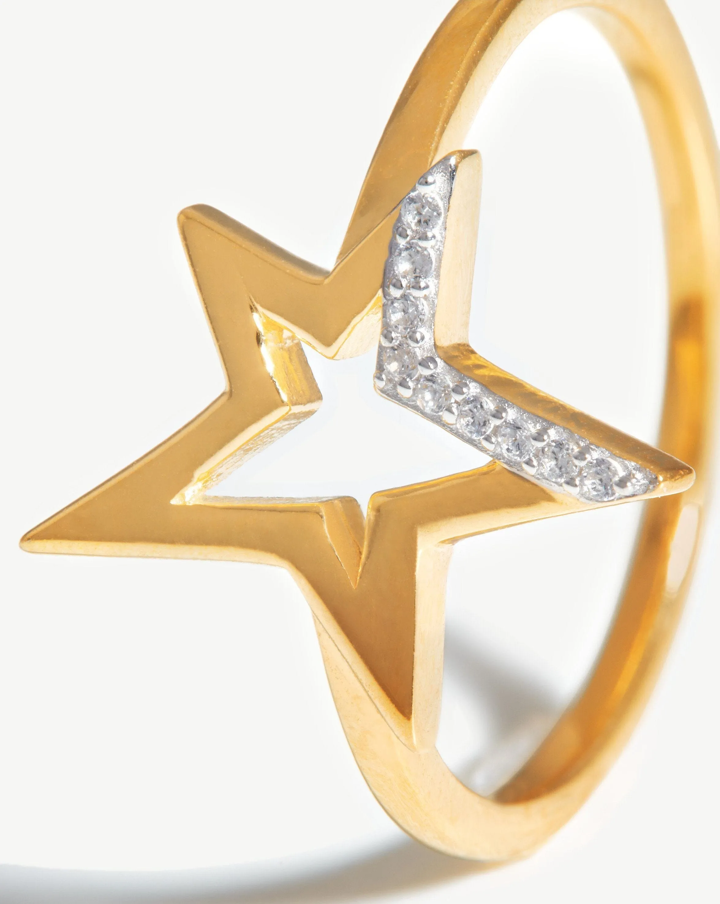 Celestial Pave Star Ring | 18ct Gold Plated Vermeil/Cubic Zirconia