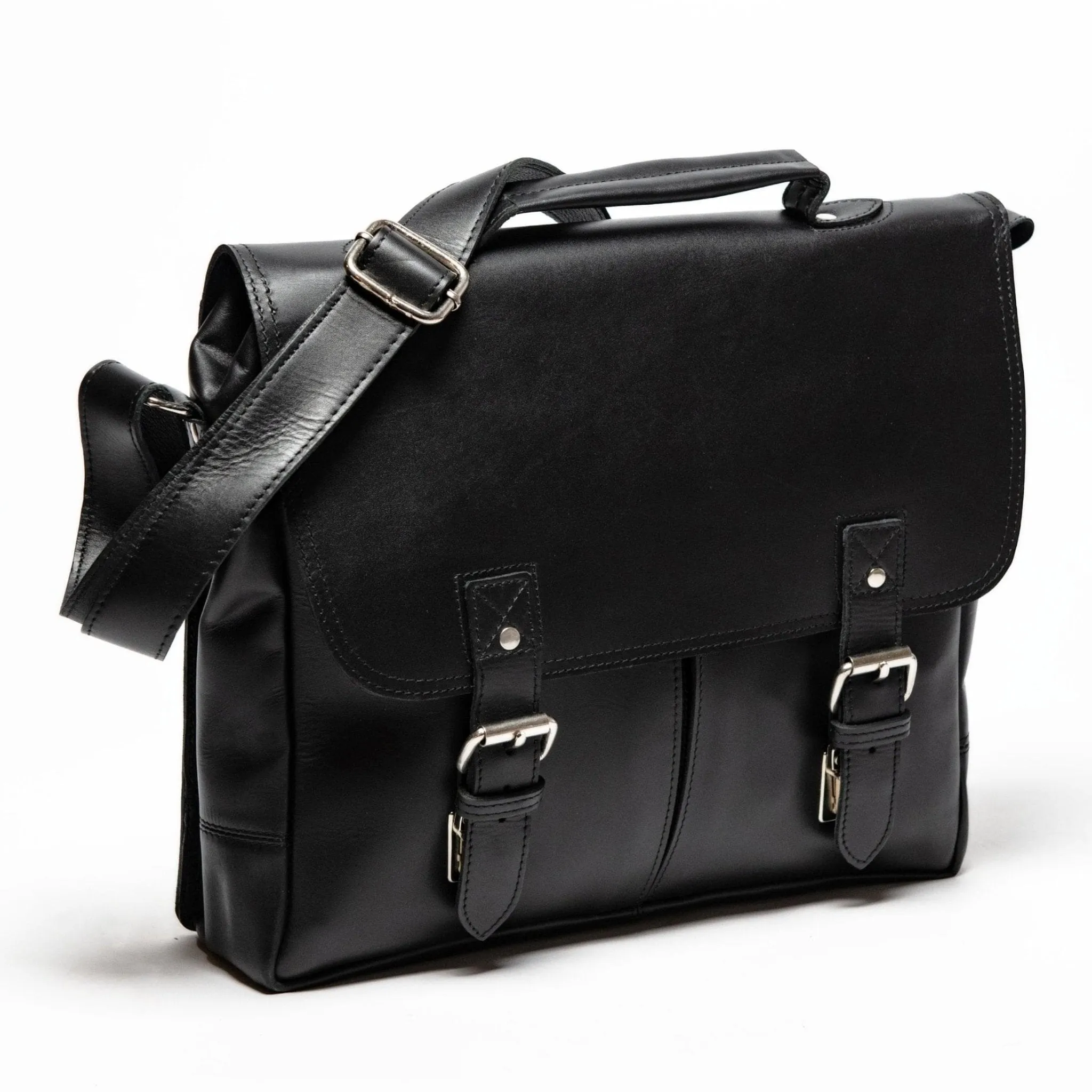 Coarse Leather Messenger 14