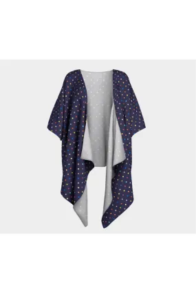 Colorful Polka Dot Draped Kimono