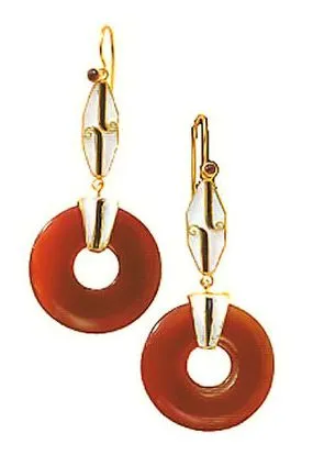 Deco Carnelian Earrings