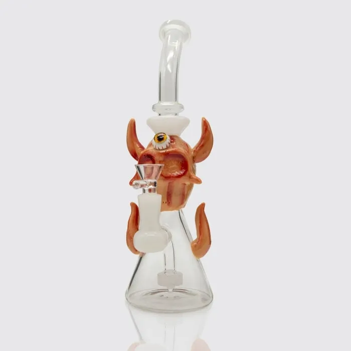 Demon Cyclops Glass Bong - White