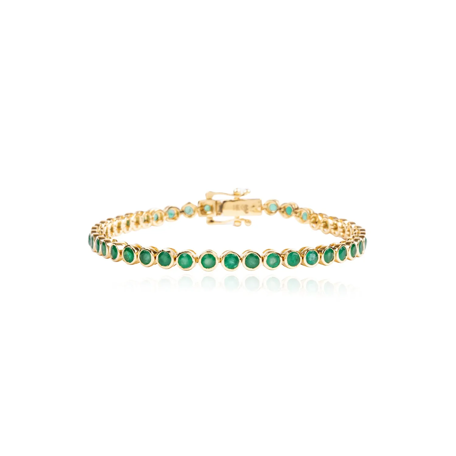 Emerald Bezel Bracelet