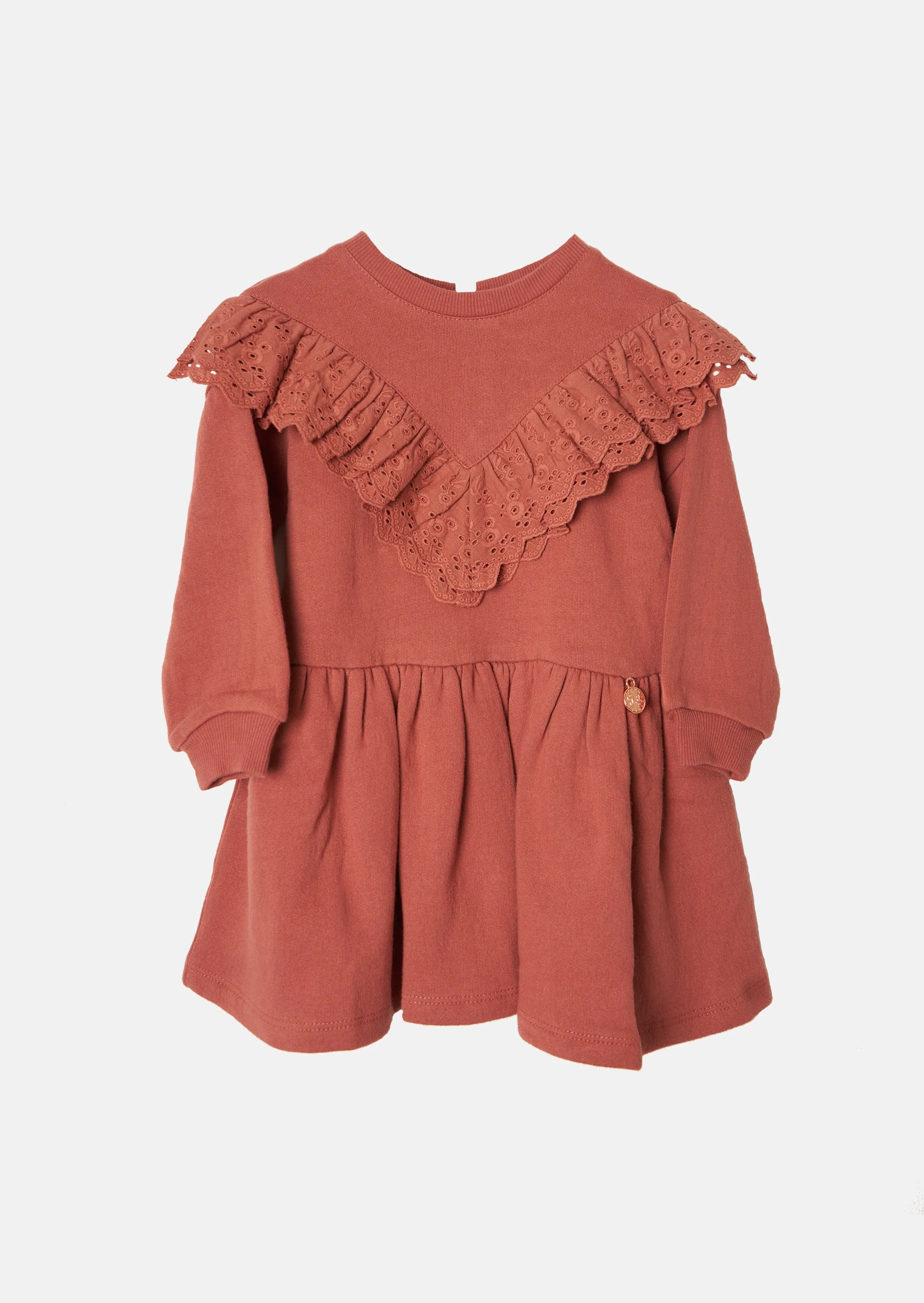 Evelyn Broderie Frill Sweat Dress