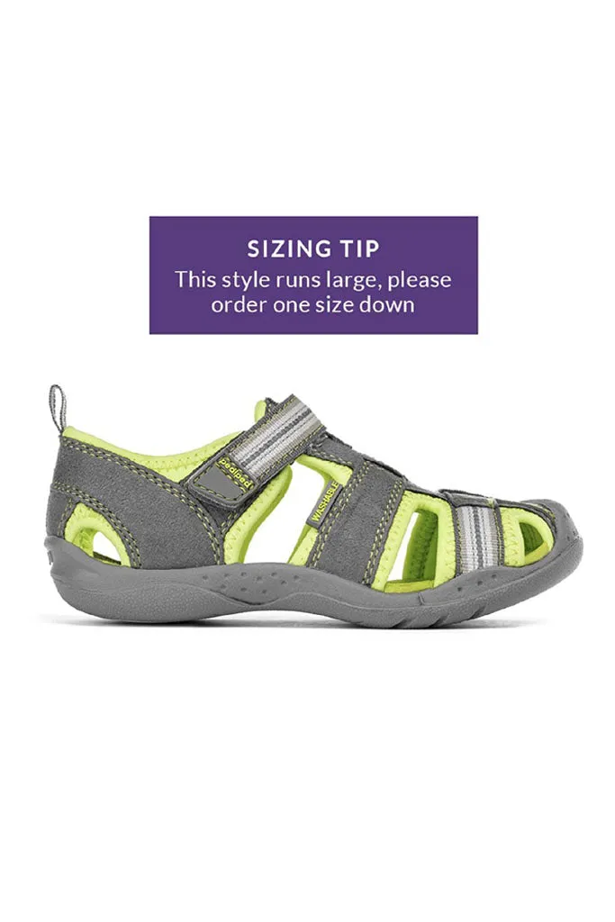 Flex Sahara Grey Lime Adventure Sandals