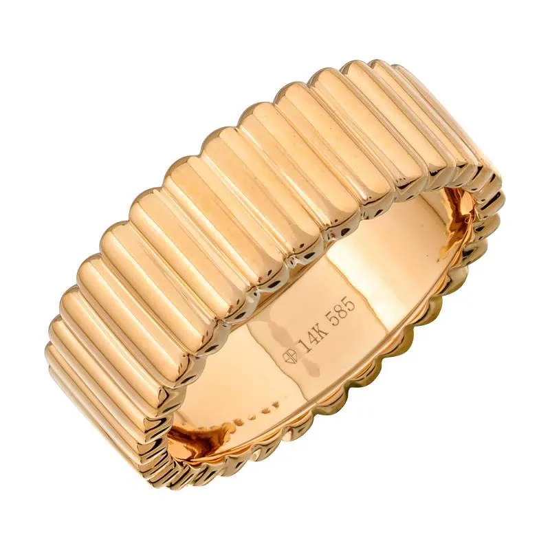 Fluted Golden Ring