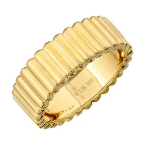 Fluted Golden Ring