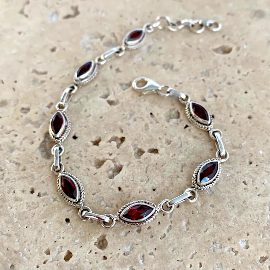 Garnet Bracelet - Myra