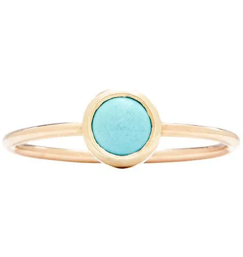 Gemstone Stacking Ring With Turquoise