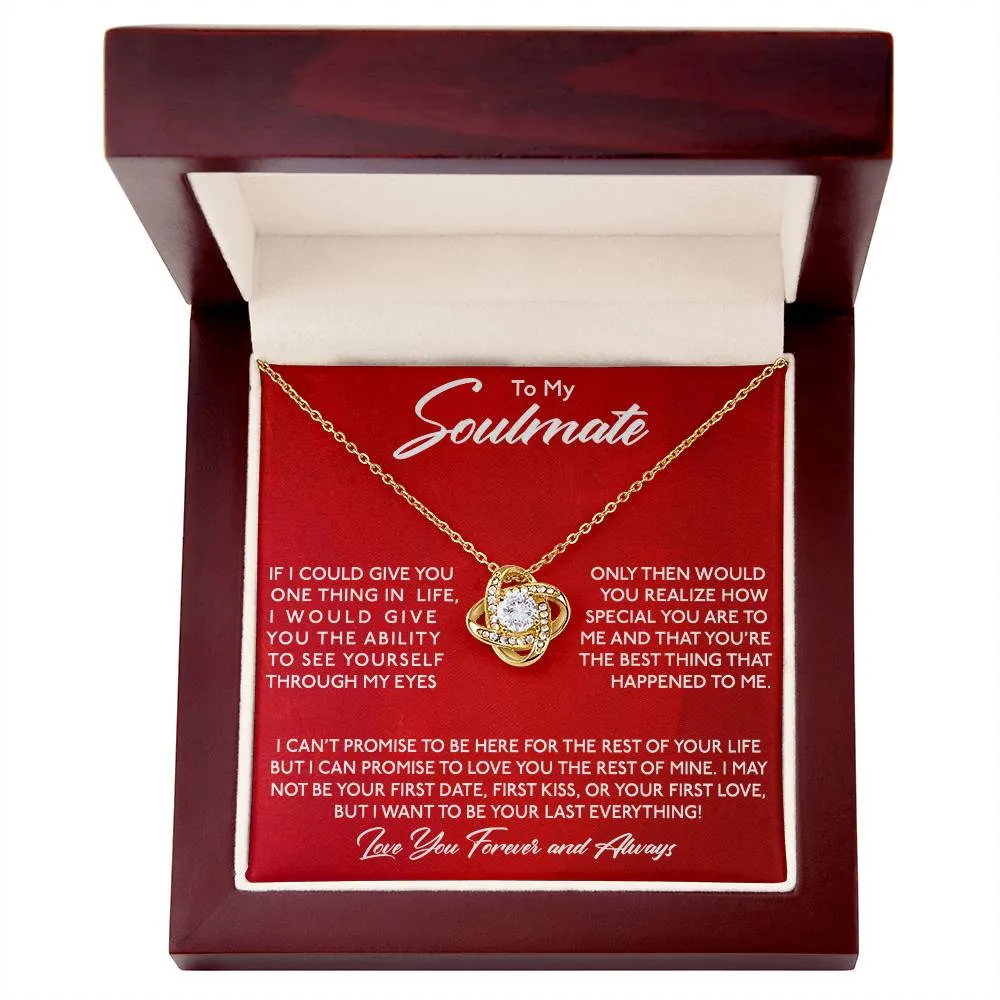 Gift For Soulmate, If I Could Give You One Thing in Life, Love Knot Pendant Necklace