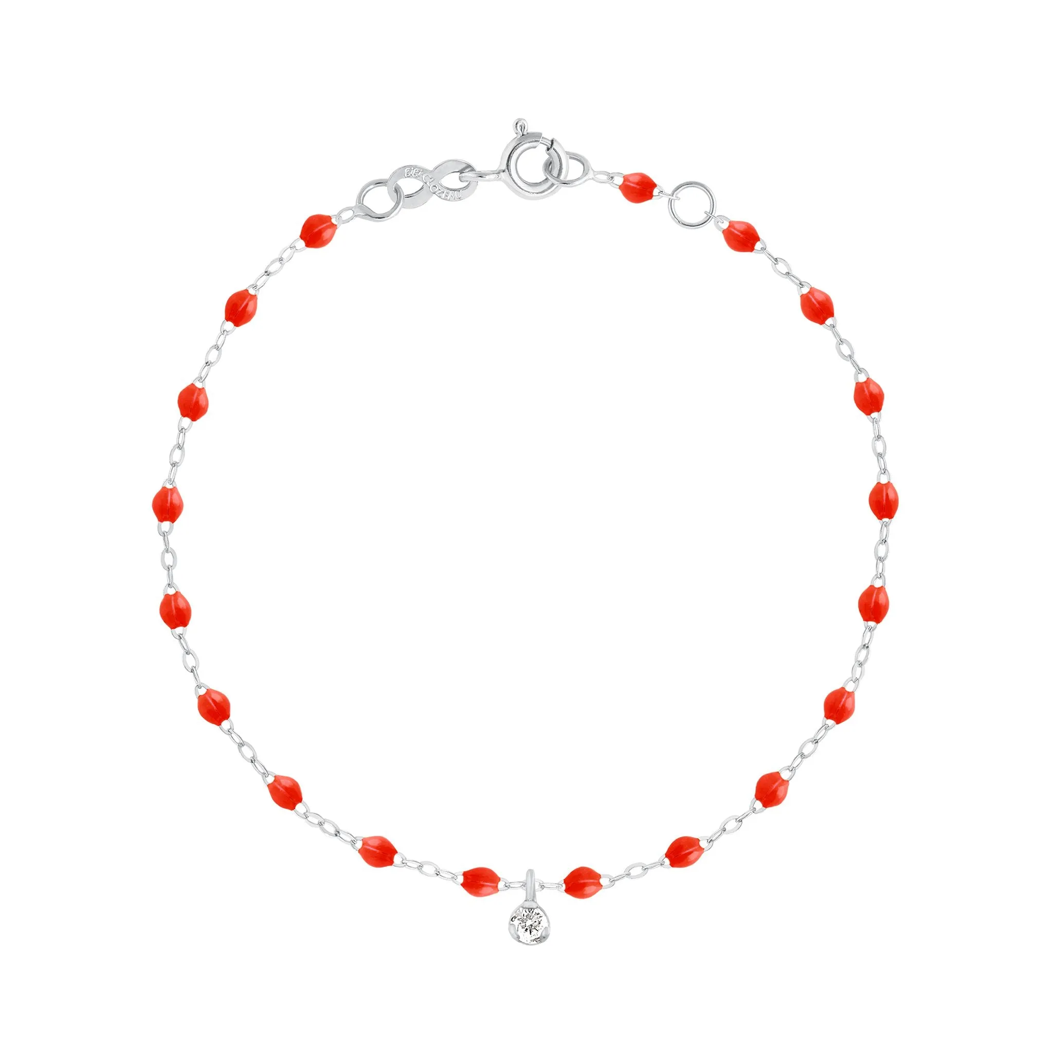 Gigi Supreme 1 Diamond Bracelet, Coral, White Gold, 6.7"