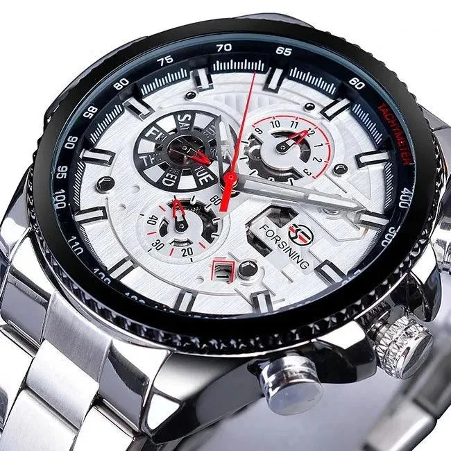 GMT1137 Men's Simple Watch - Stainless Steel Mechanical Automatic Wristwatches