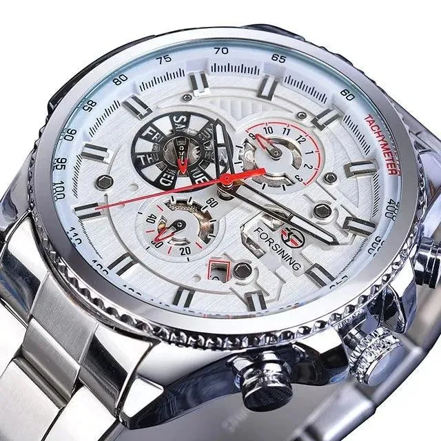 GMT1137 Men's Simple Watch - Stainless Steel Mechanical Automatic Wristwatches