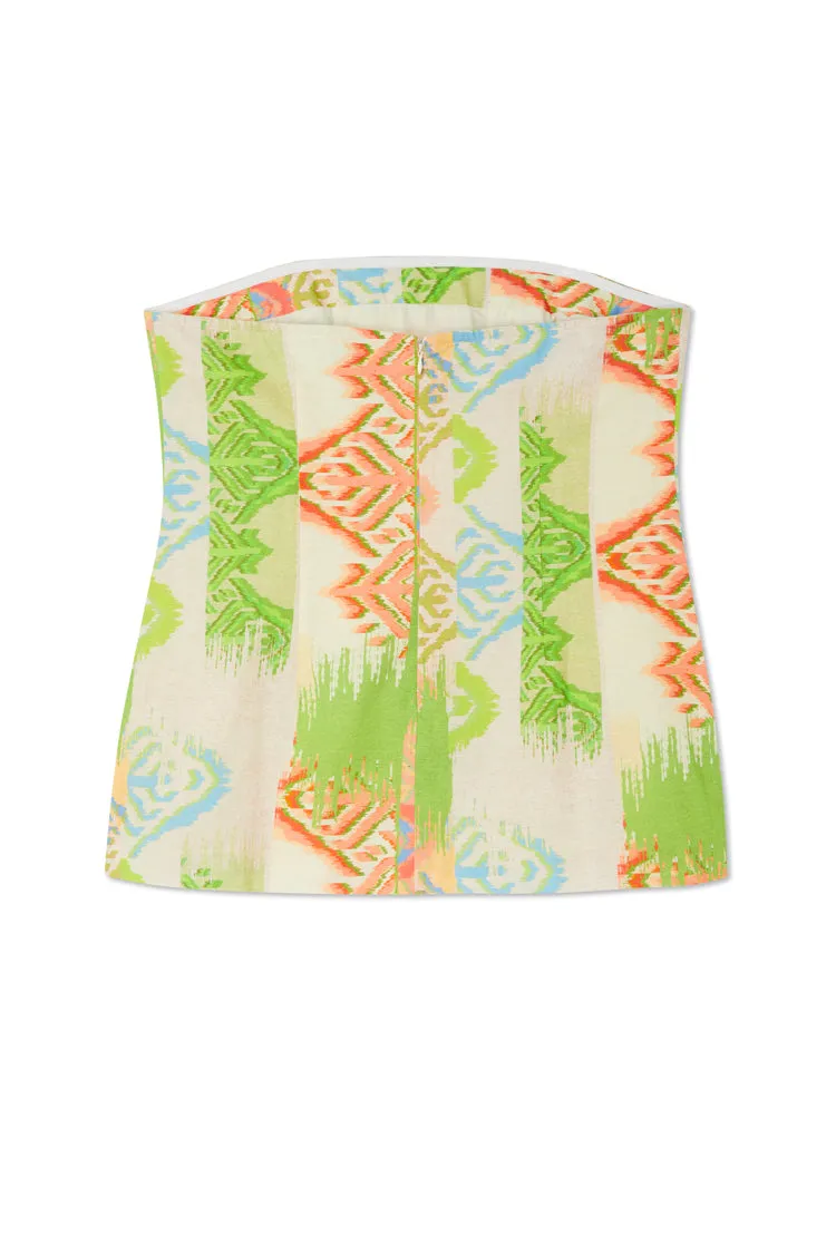 Green Abstract Sol Bandeau Top