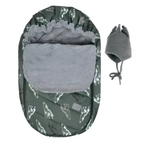 Infant winter bunting bag - Wolves