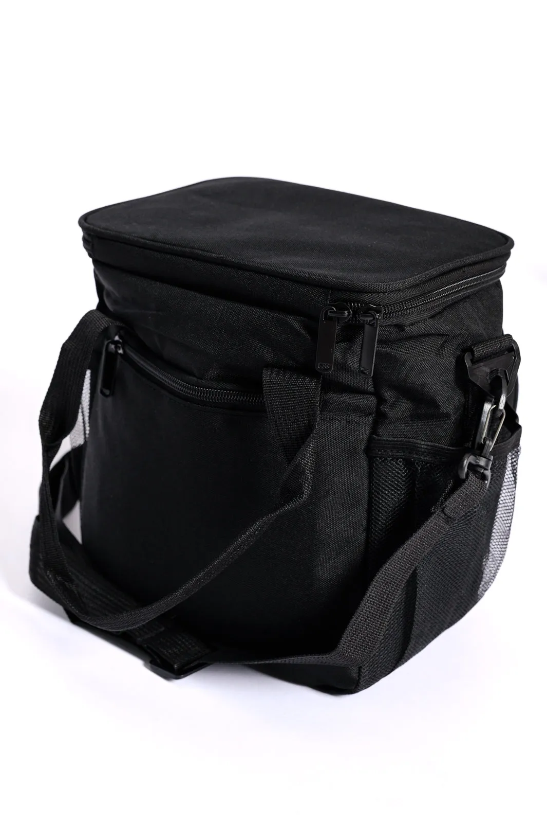 Insulated Checked Tote in Black - 4/17