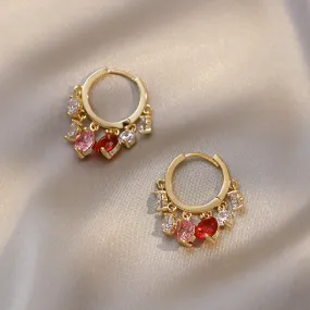 Just Lil Things  Red Hoop Earrings jlt11534