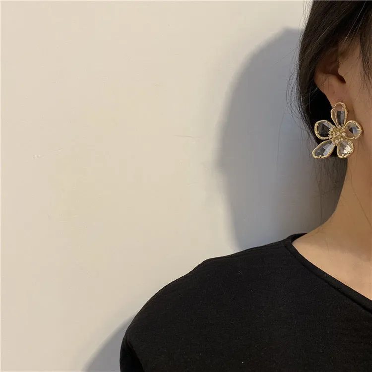 Just Lil Things  White Pin Earrings jlt11654