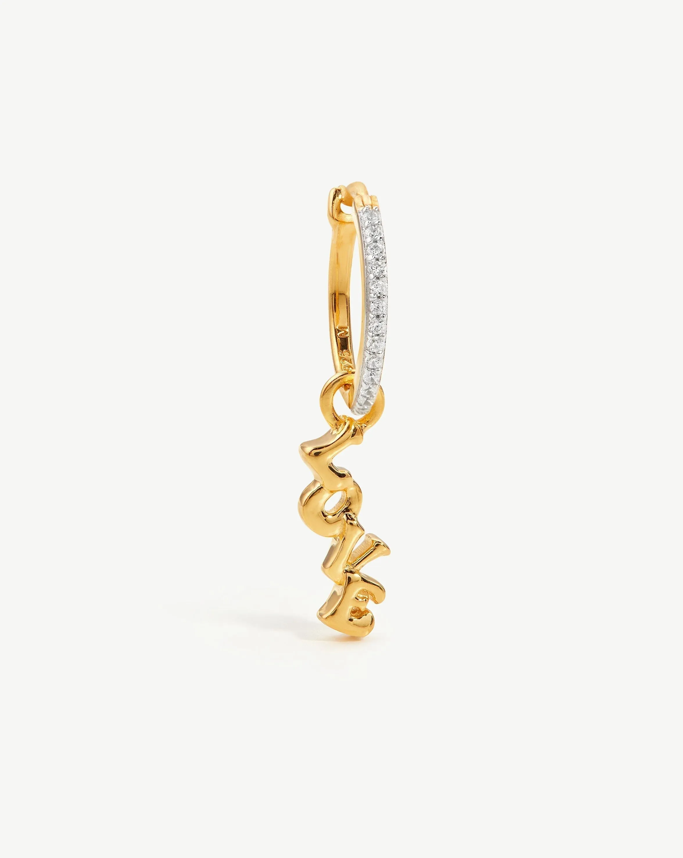 Love Pave Single Hoop Earring