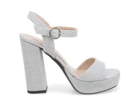 Melluso Donna Sandali Eleganti Platform Tacco Alto in Tessuto