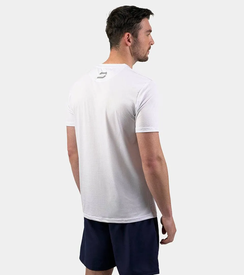 MEN'S FLEK STRETCH SPORTS T-SHIRT - WHITE