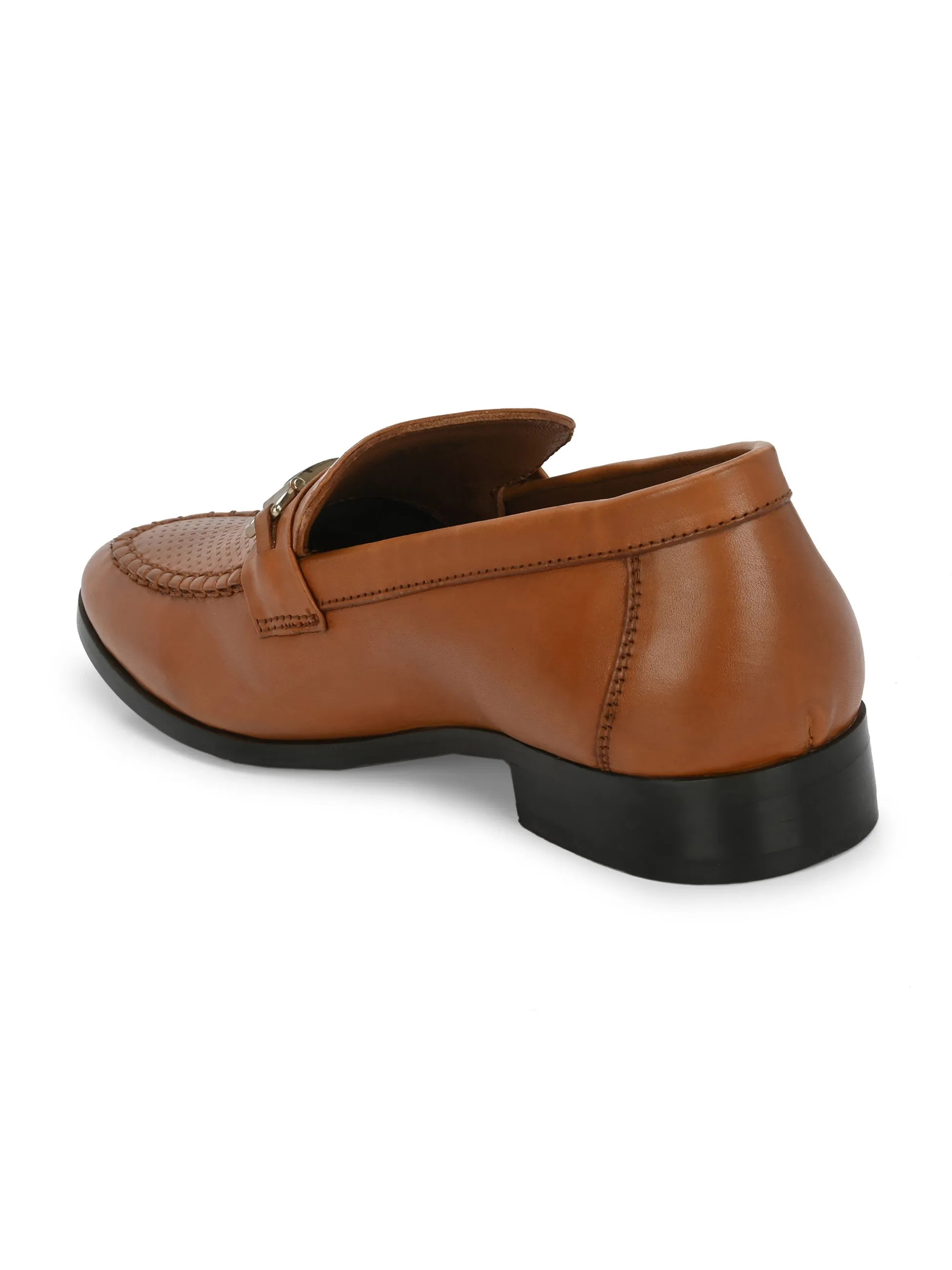 Metro Tan Buckle Slip-Ons