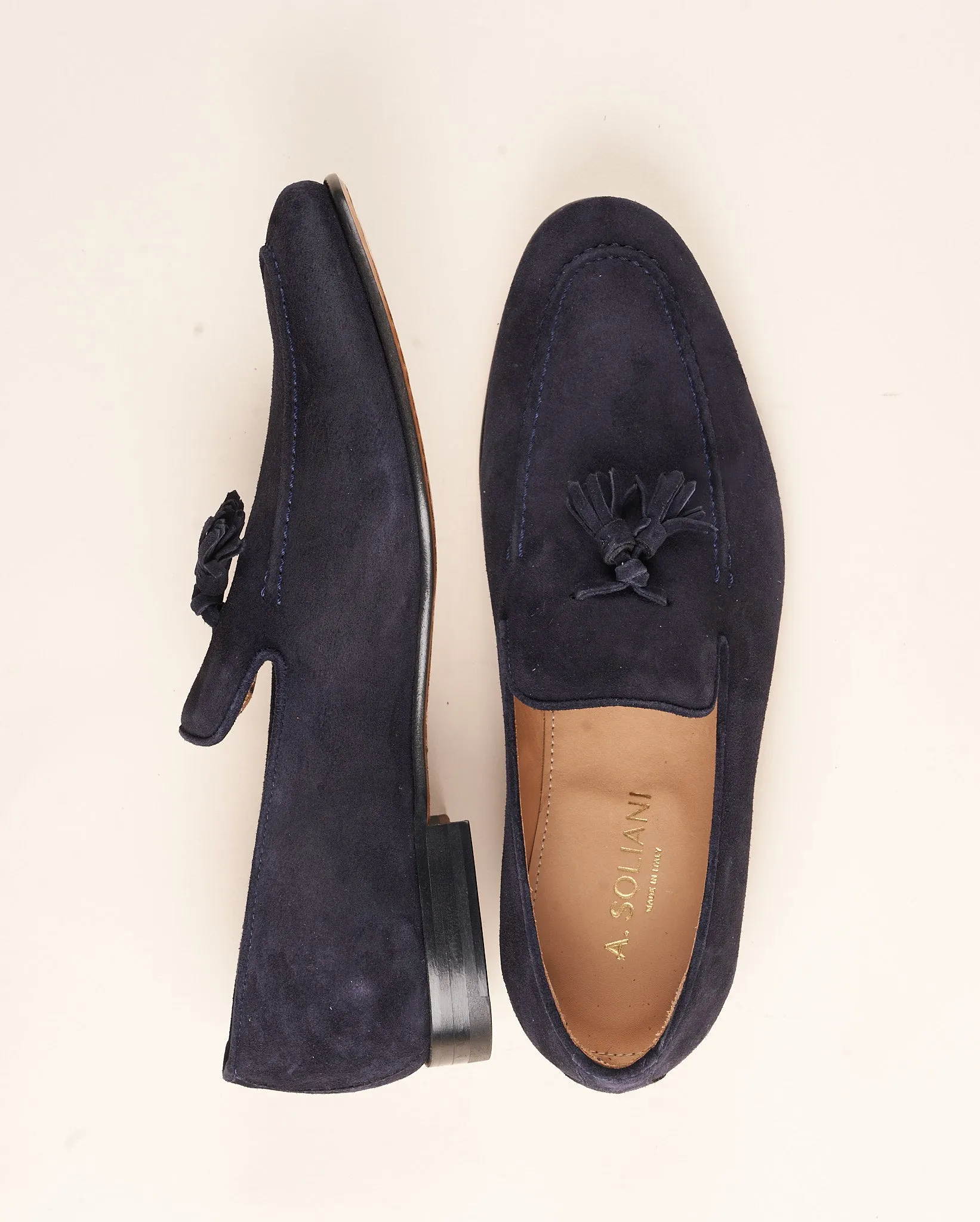 Mirto - Men's Tassel Loafer Navy Suede