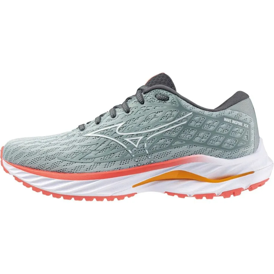 Mizuno Inspire 20 Women's Running Shoes SS24 Gray Mist/White/Duberry