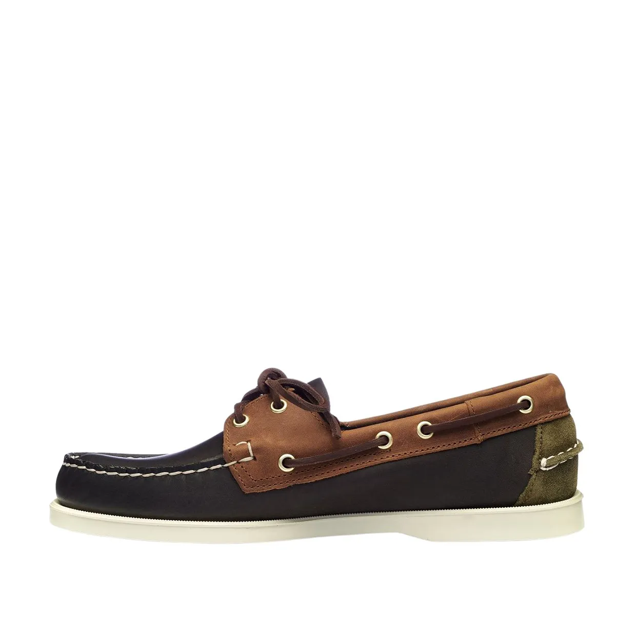 Mocassini Uomo Sebago Portland Lea Oil Ch Sue Blu / Marrone