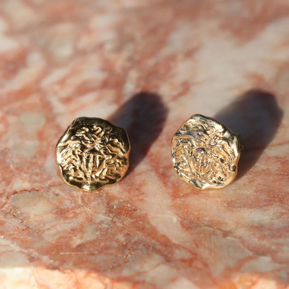 Molten Medusa Stud Earrings