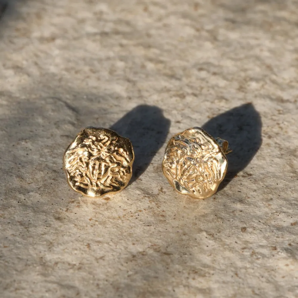 Molten Medusa Stud Earrings