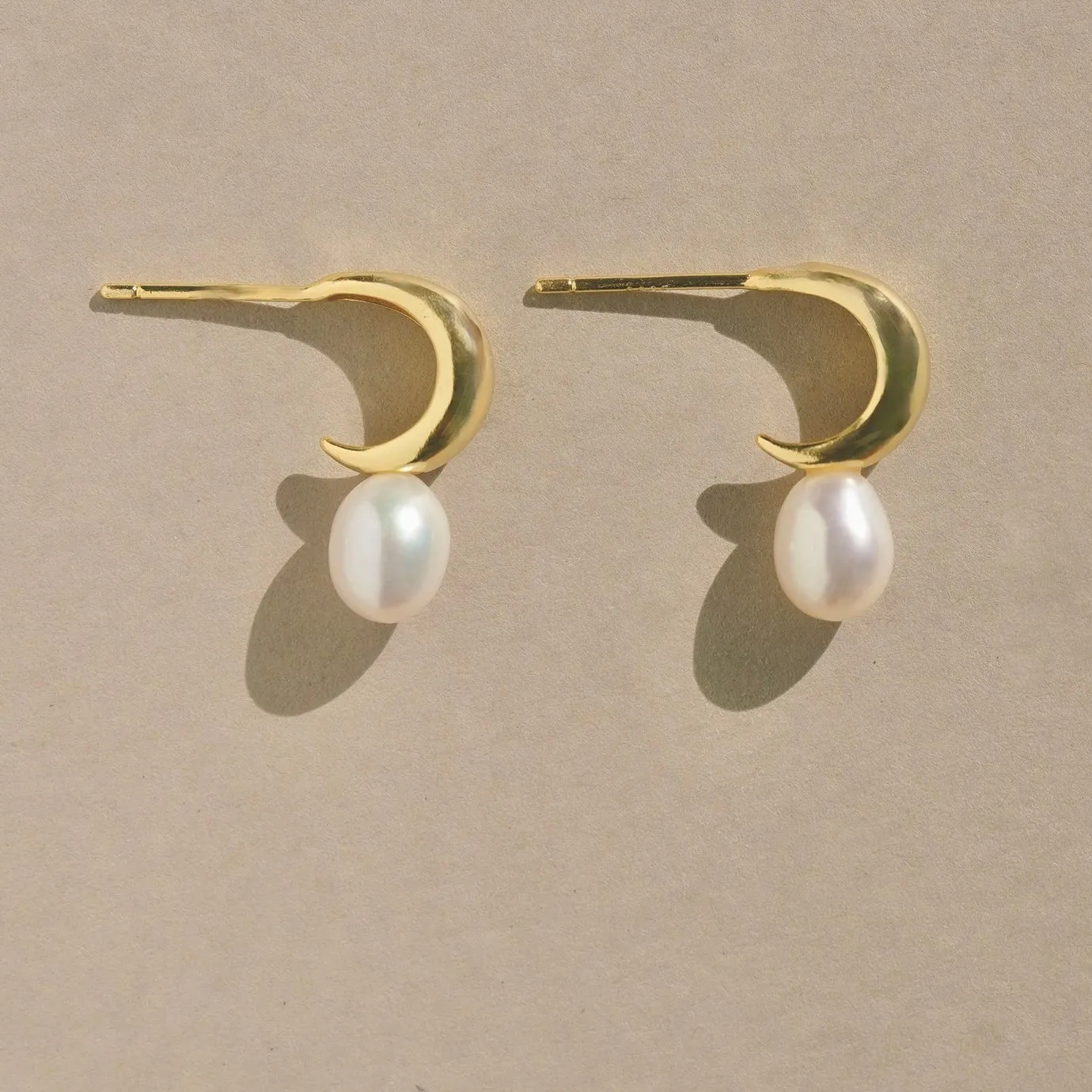 NEW! Marina Earrings with Pearl in Gold Vermeil by Mountainside Handmade Jewelry