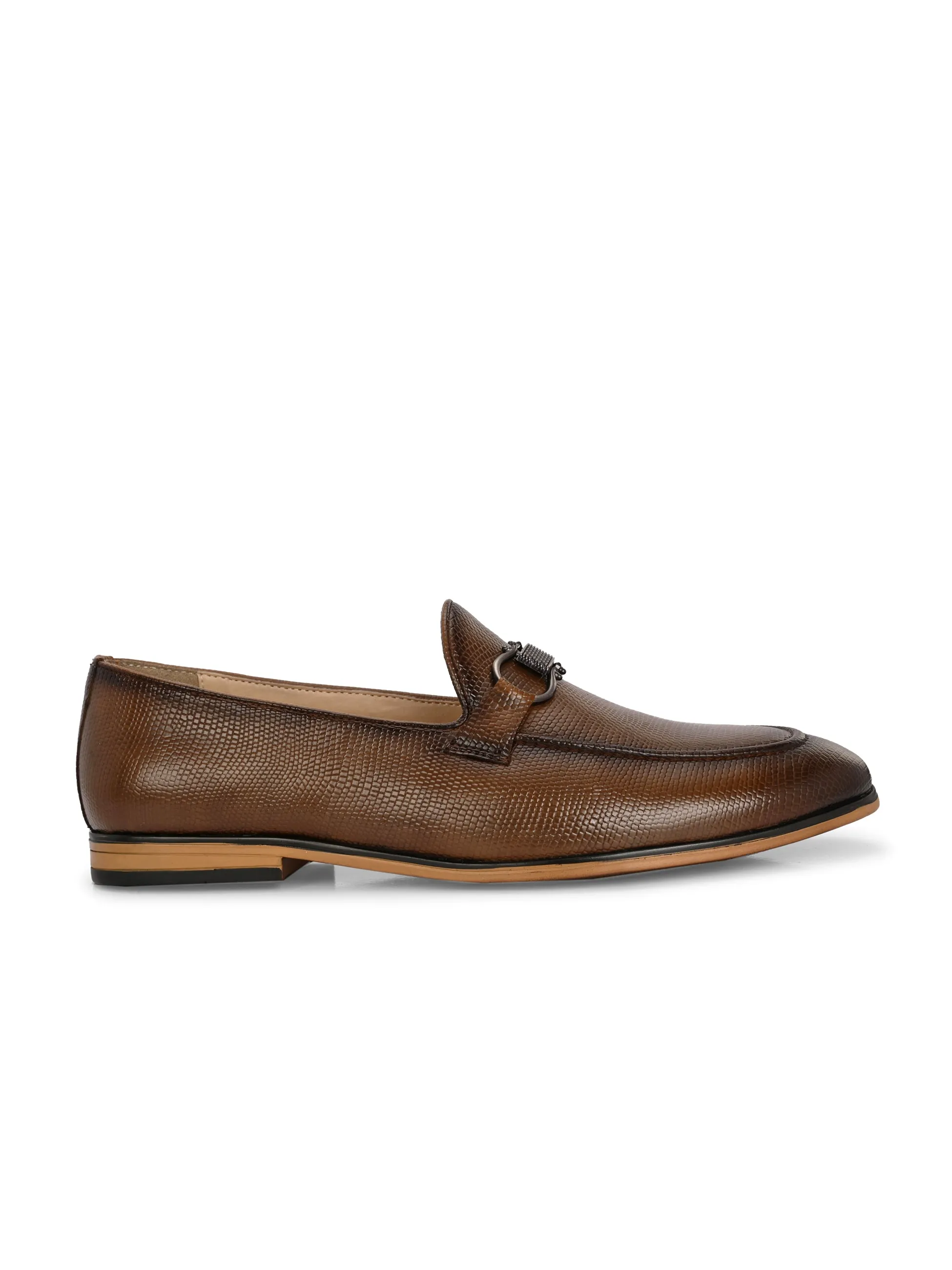 Nicobar Tan Textured Slip-Ons