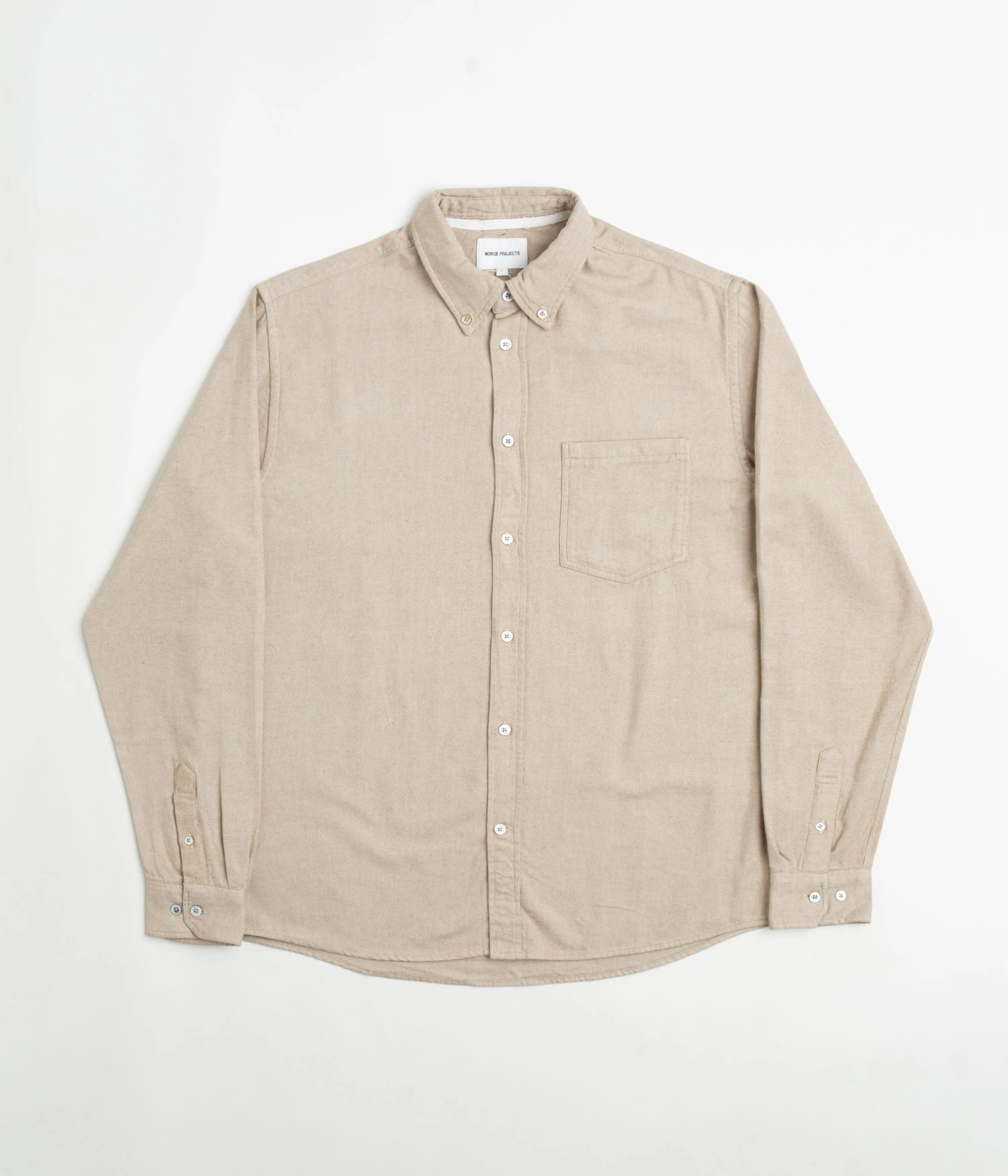 Norse Projects Anton Organic Flannel Shirt - Utility Khaki