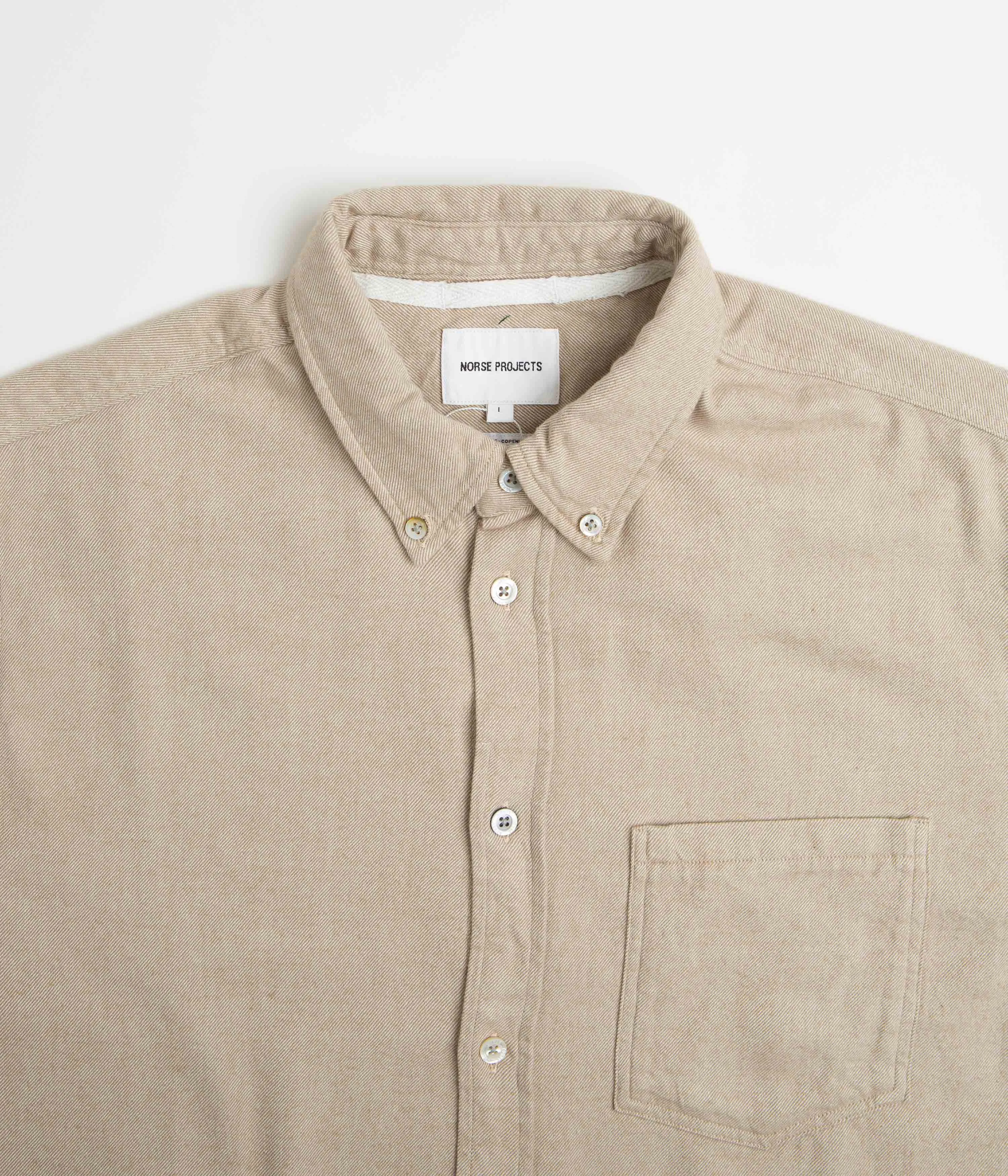 Norse Projects Anton Organic Flannel Shirt - Utility Khaki