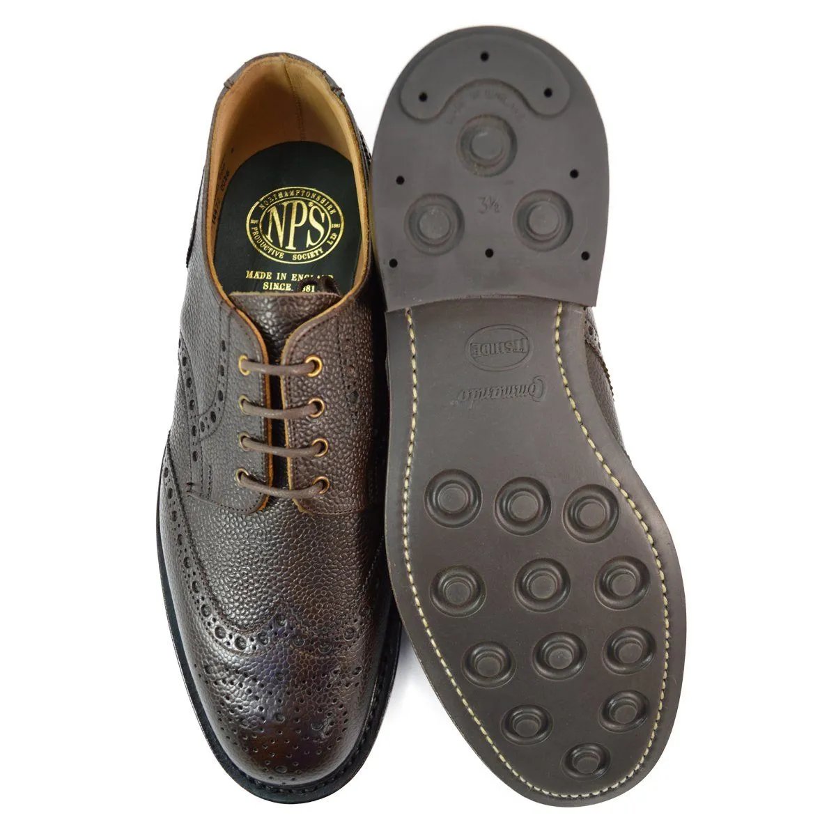 NPS WILSON Brogue Shoes - Walnut Grain with Itshide Sole